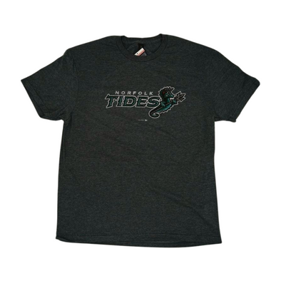 Norfolk Tides Gray Primary Logo T-Shirt
