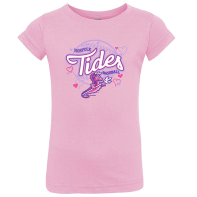 Norfolk Tides Pink Toddler Girls Jersey T-Shirt