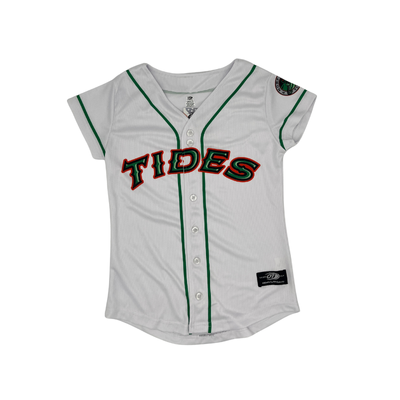 Norfolk Tides Women's White Home Jersey