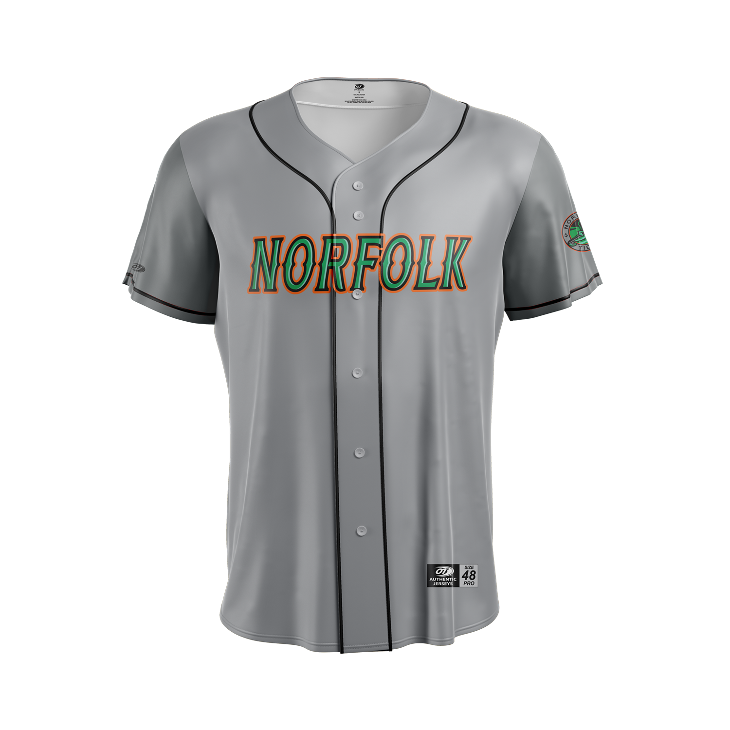Norfolk Tides Authentic Road Jersey - Main Image