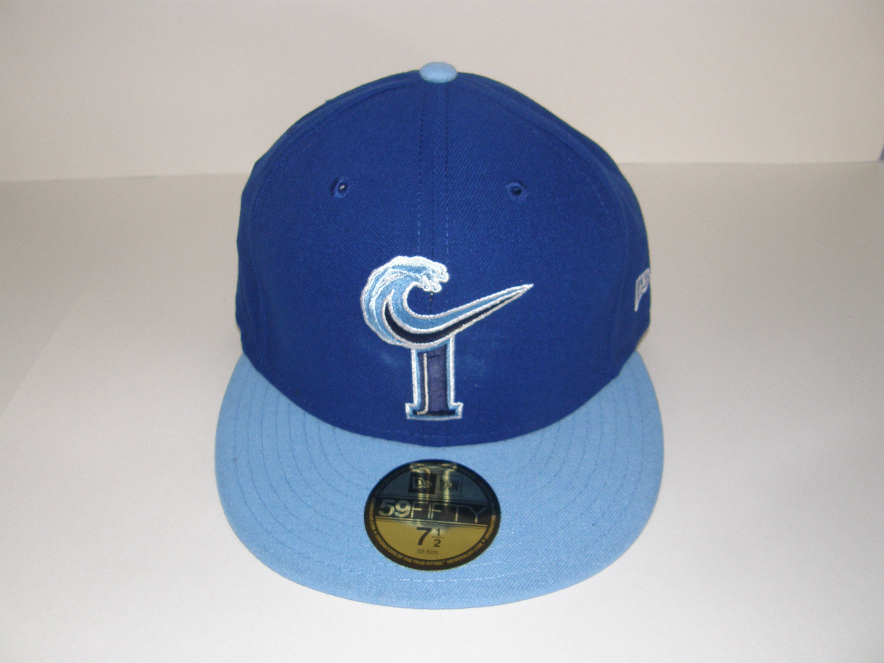 Blue Wave Norfolk Tides Hats Norfolk Tides New Era Throw Back T Logo