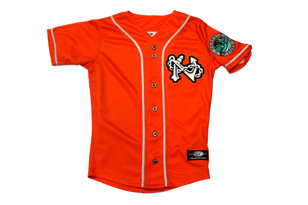 OT Sports Norfolk Tides Green Replica Youth Jersey Y Medium